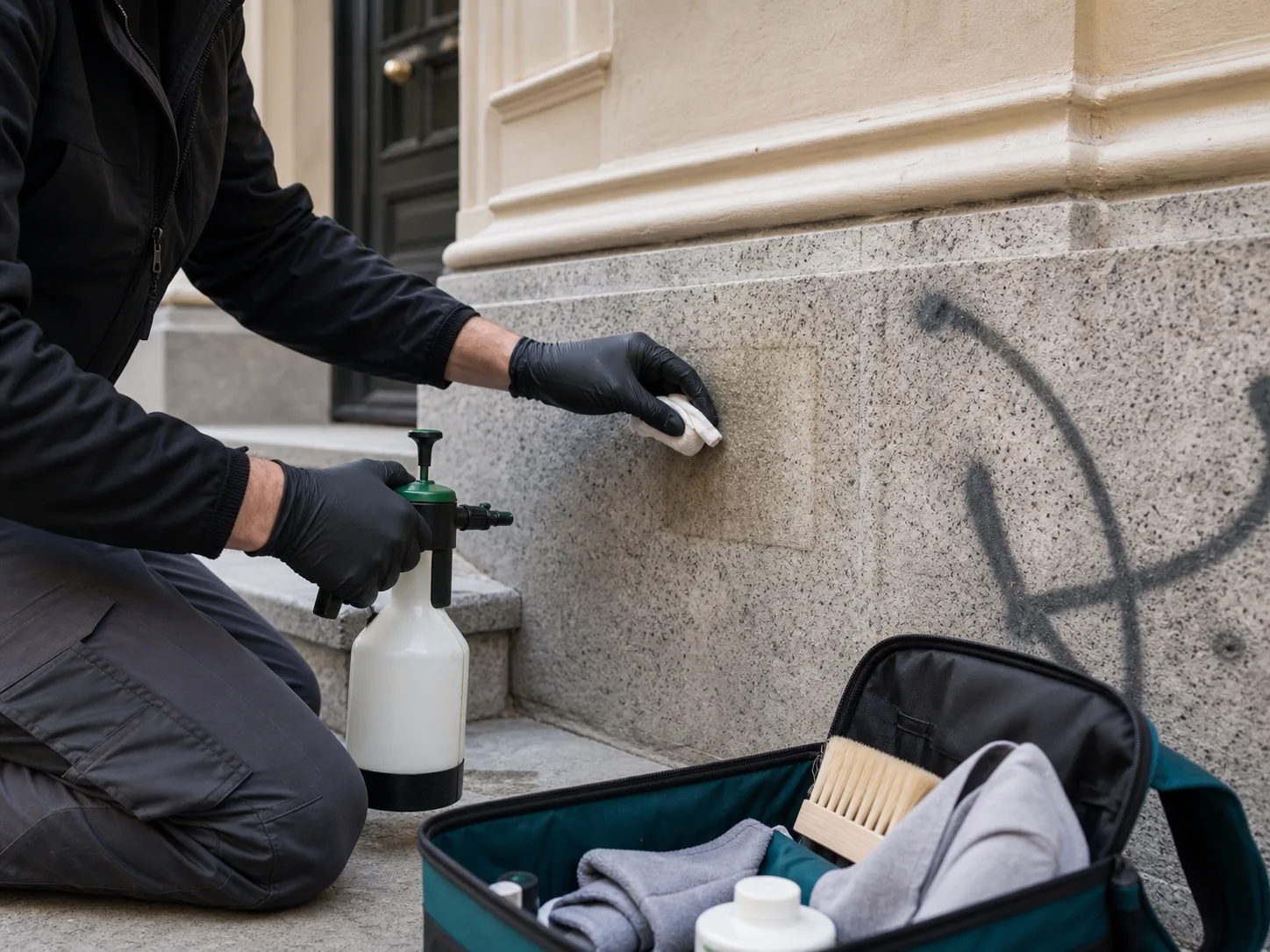 Warum der Untergrund vor der Graffitientfernung geprueft wird